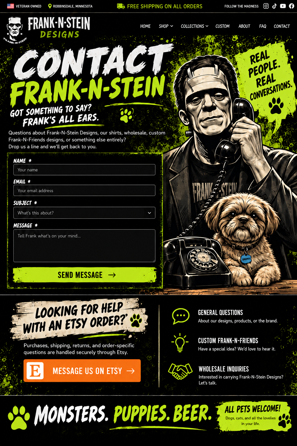 Contact Frank-N-Stein